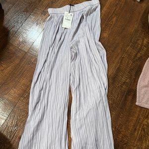 Zara lavender wrinkle pants size Medium palazzo